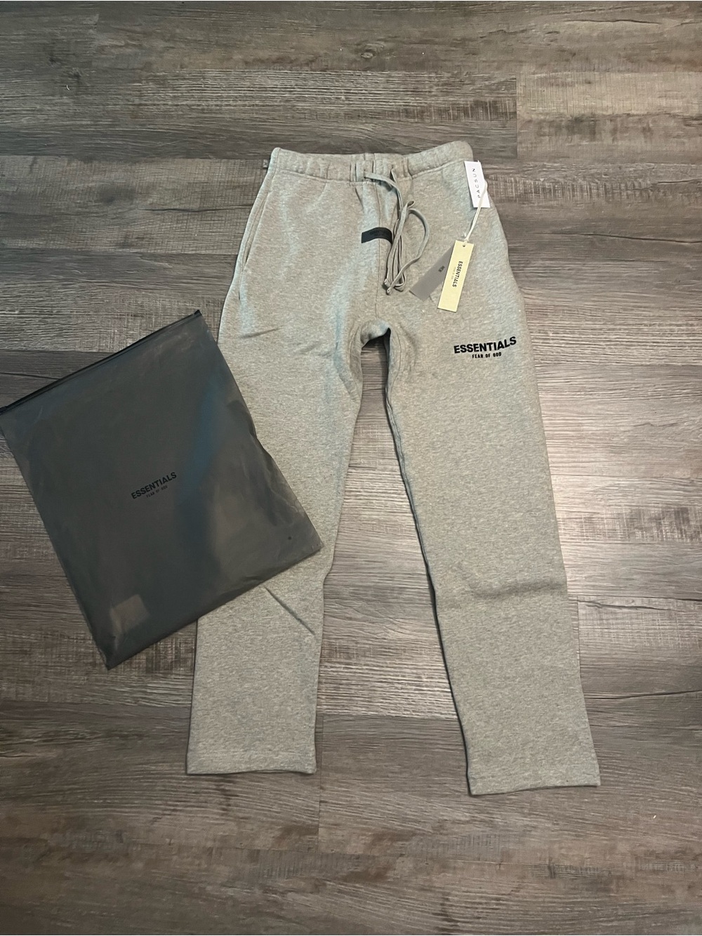 Fear of God ESSENTIALS Men’s Light Gray Sweatpants with Drawstring